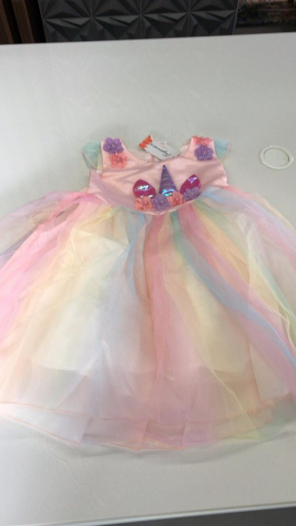 Bebê Menina Vestido De Festa Da Princesa Unicórnio Meninas Vestido Elegante  Traje Vestidos De Casamento Fantasia Infantil + Headwear | Shopee Brasil