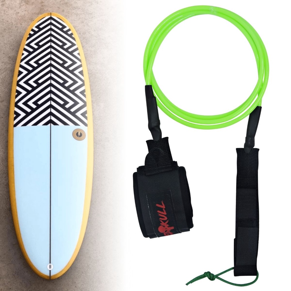 Leash Prancha Funboard Longboard Surf Cordinha Com Girador 6mm Shopee