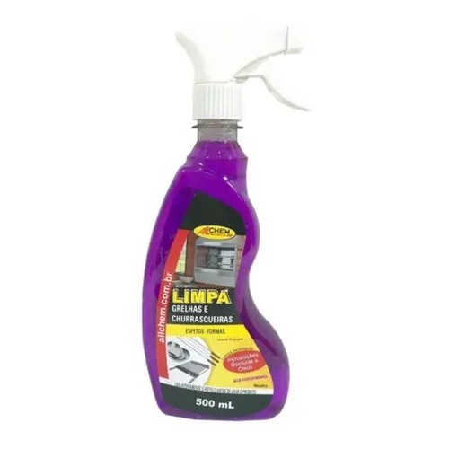 Limpa Grelha Desengordurante Churrasqueira Coifa Inox 500ml