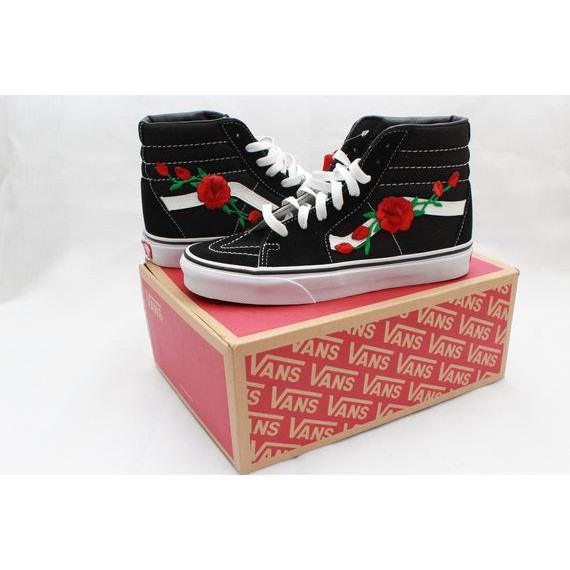 Tenis vans floral cano clearance alto