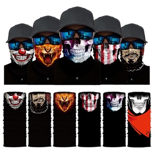 Bandana balaclava Tubular com proteção UV - moto motoqueiro ciclismo pesca Paintball de Caveira