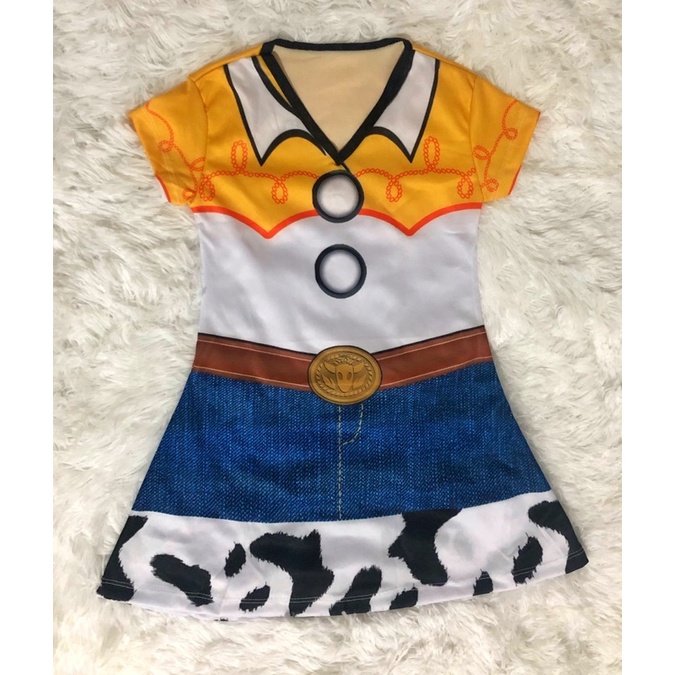 Fantasia Temática Jessie Infantil Feminina Princesa Barato Menina Promoção