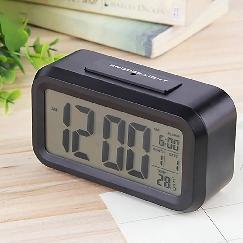 Relogio Digital de Mesa Moderno Retangular com Led