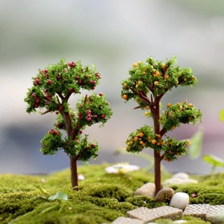 2Pcs/Set Mini Fruit Trees Fairy Garden Bonsai DIY Decorations em Oferta na Shopee