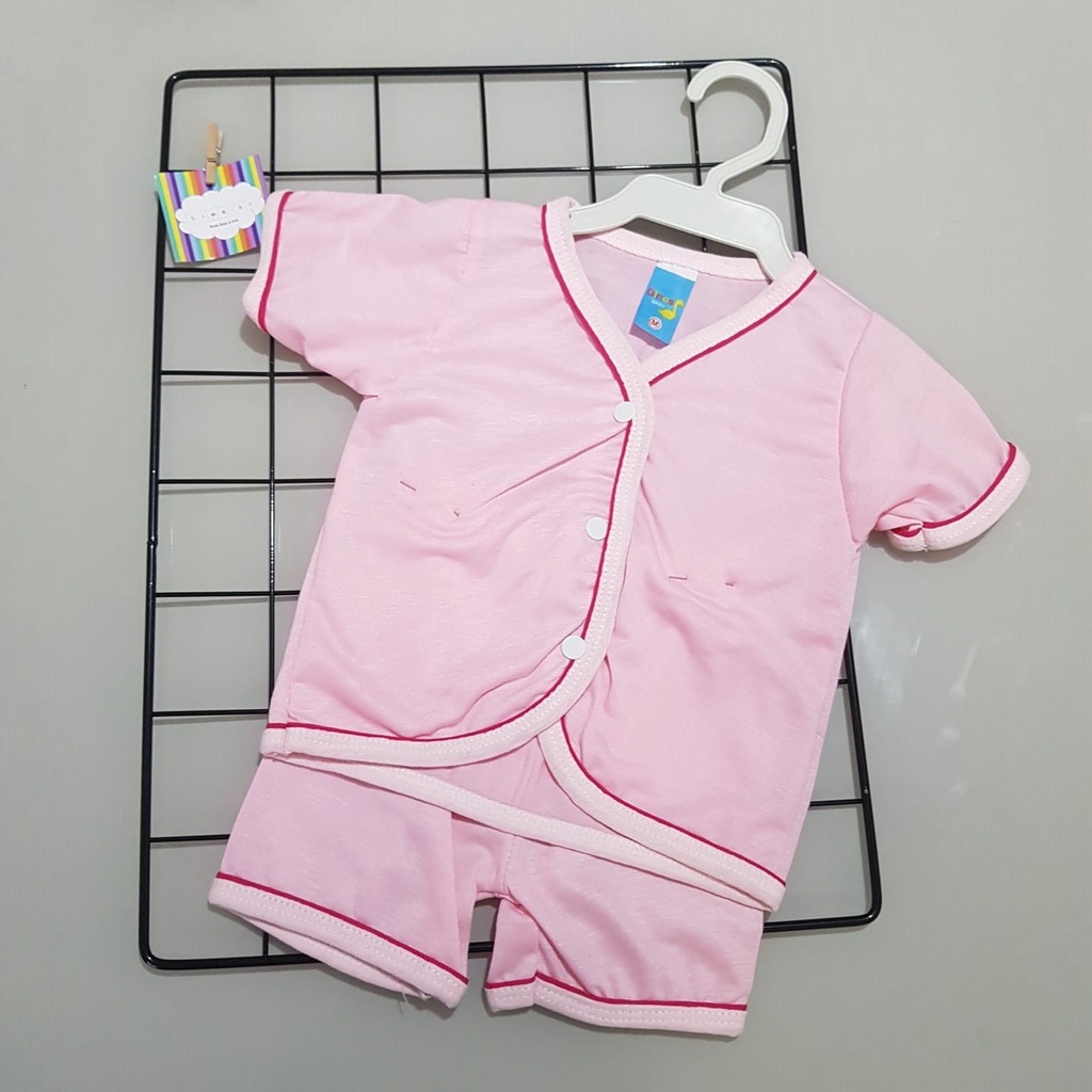 Conjunto bebê pijama de botão manga curta menina baby Pijama Americano Confortável Algodão