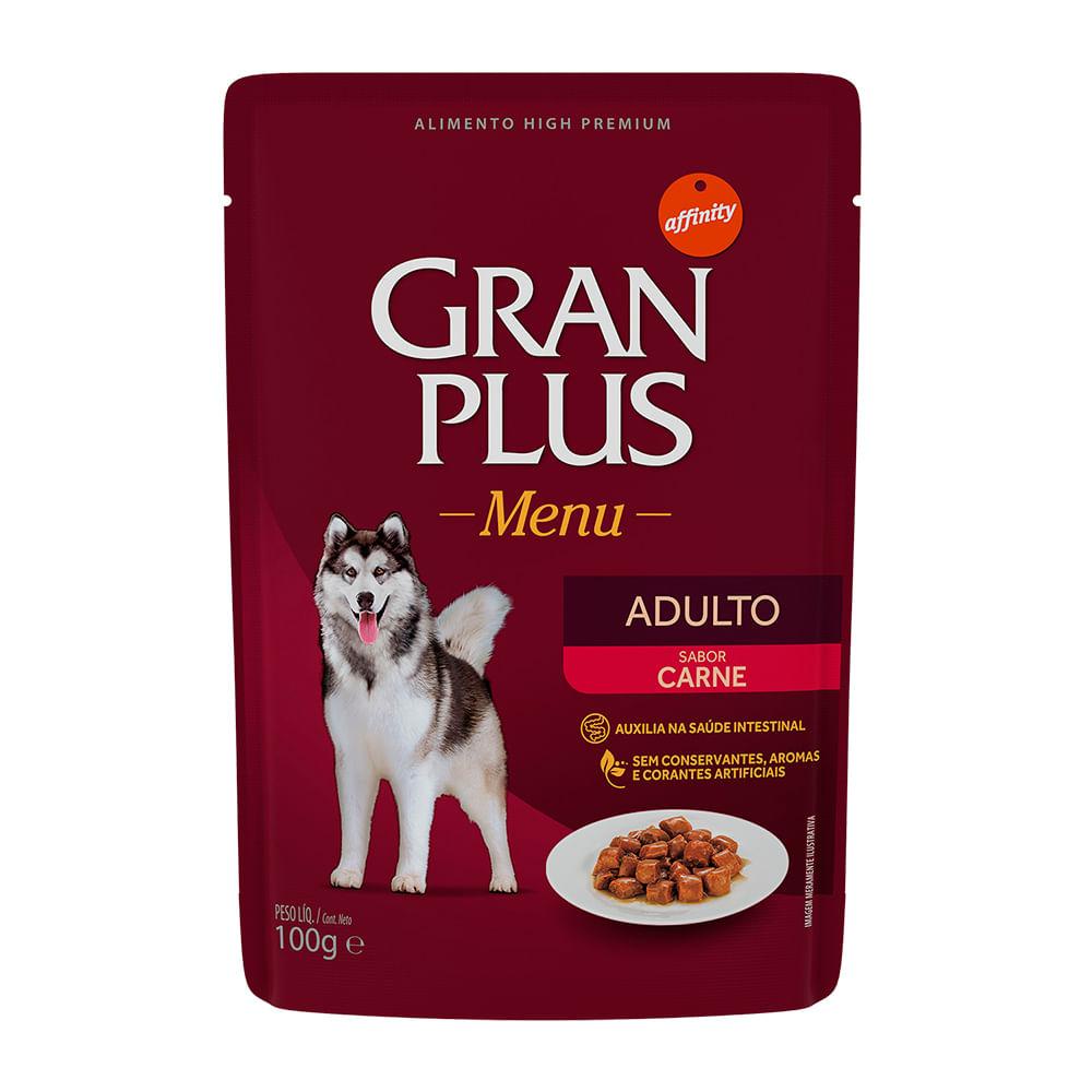 Ração Úmida Sachê GranPlus Gourmet Cães Adultos Carne 100g em Oferta na Shopee