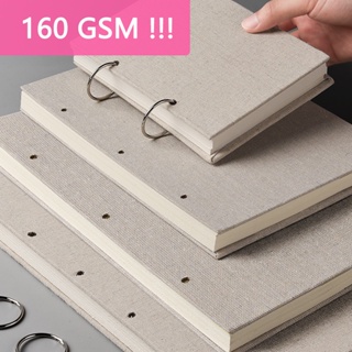 Sketchbook Retro Espiral Linen Hardcover Notebook 120 Páginas 160GSM Recarregável Para Desenho De Arte Material Escolar De Papelaria em Oferta na Shopee