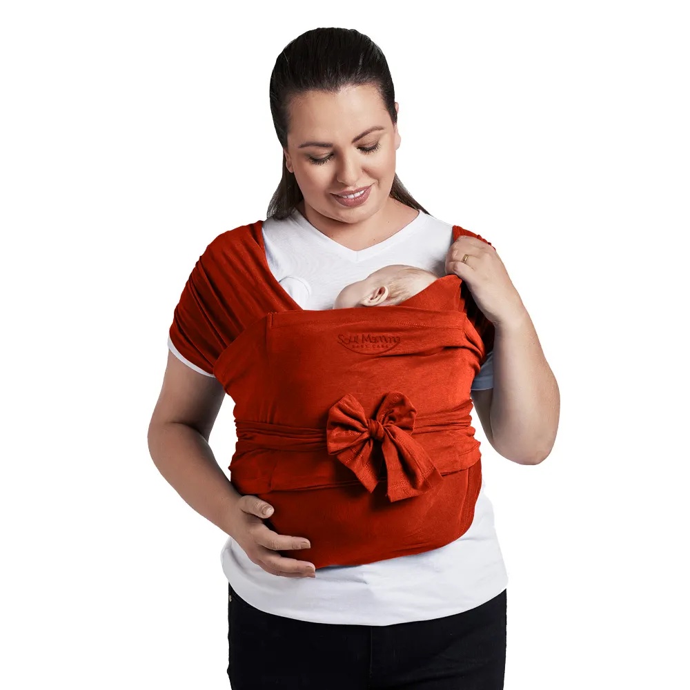 Sling Canguru Soul Mamma 3 Posições Carregador de Bebê Wrap Sem Fivela 0-16kg Veste Camiseta Tam P