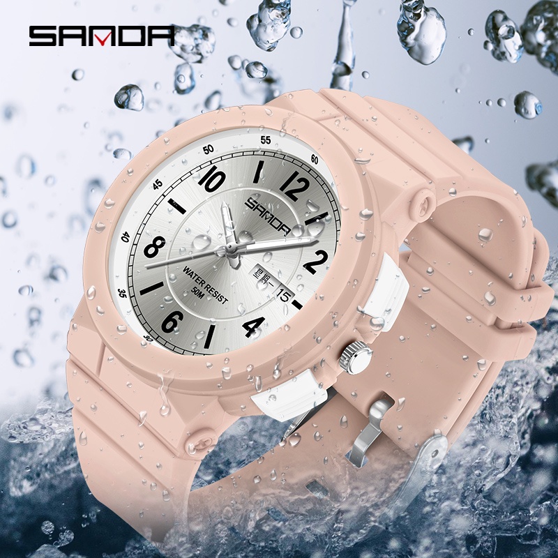Sanda Impermeável Relógio Casual Moda Estudantil Luxuoso Feminino 6097-8