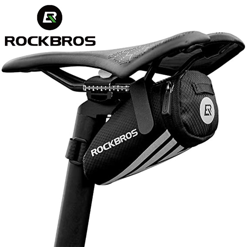 ROCKBROS Bicicleta Reflexiva De Armazenamento Saddle Nylon Assento De Ciclismo Estrada Cauda Traseira Bolsa Sacos De Acessórios Para Bicicletas Sela