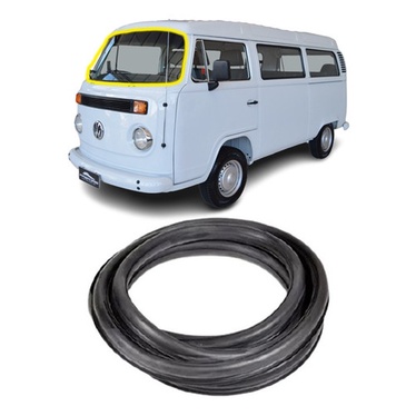 Borracha Parabrisa Vidro Dianteiro Kombi Moderna 1997 A 2014