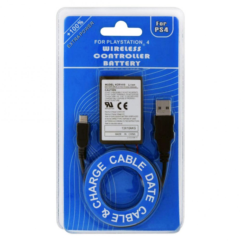 Bateria Controle Ps4 + Cabo Carregador Usb - 2000mah