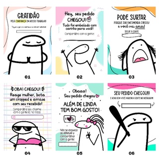 100 Cartões de Agradecimento Flork Tamanho 9x6 Vários modelos disponíveis
