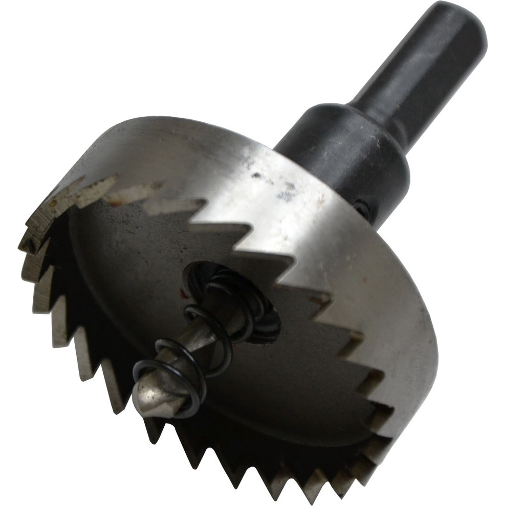 Serra Copo Aço Rápido Hss Para Ferro 60mm Com Suporte para furadeira em Oferta na Shopee