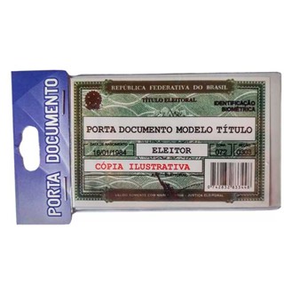 2x Porta Titulo eleitor eleitoral Protetor para documento rígido transparente em Oferta na Shopee