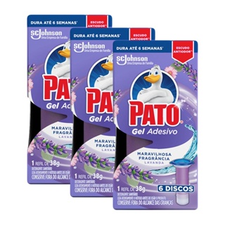 Kit Refil 18 Detergente Sanitário Pato Gel Adesivo Lavanda 38g em Oferta na Shopee