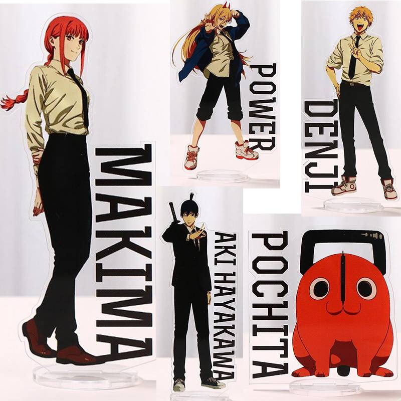 Personagens Anime Motosserra Homem Cartão de Coleção, Denji Makima
