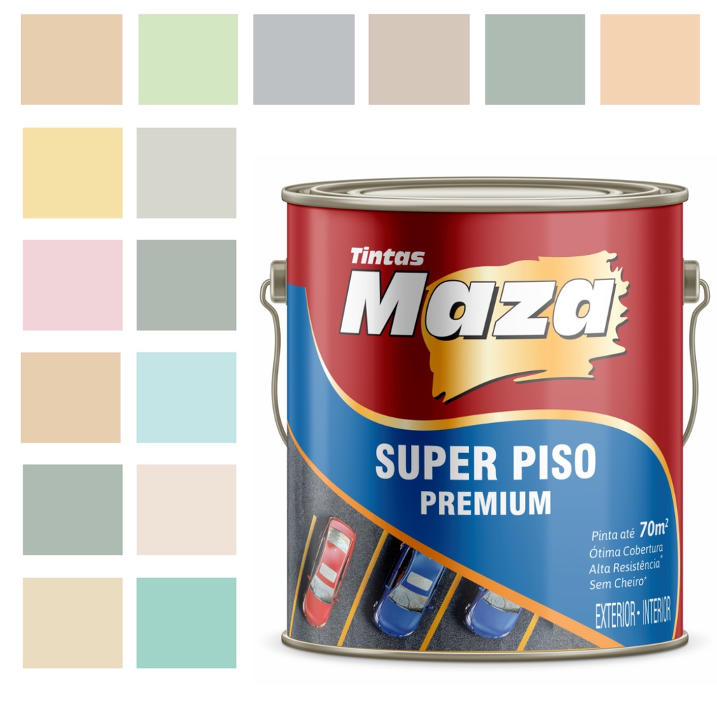 Tinta Para Piso Premium Maza 3,6 Litros - Cores