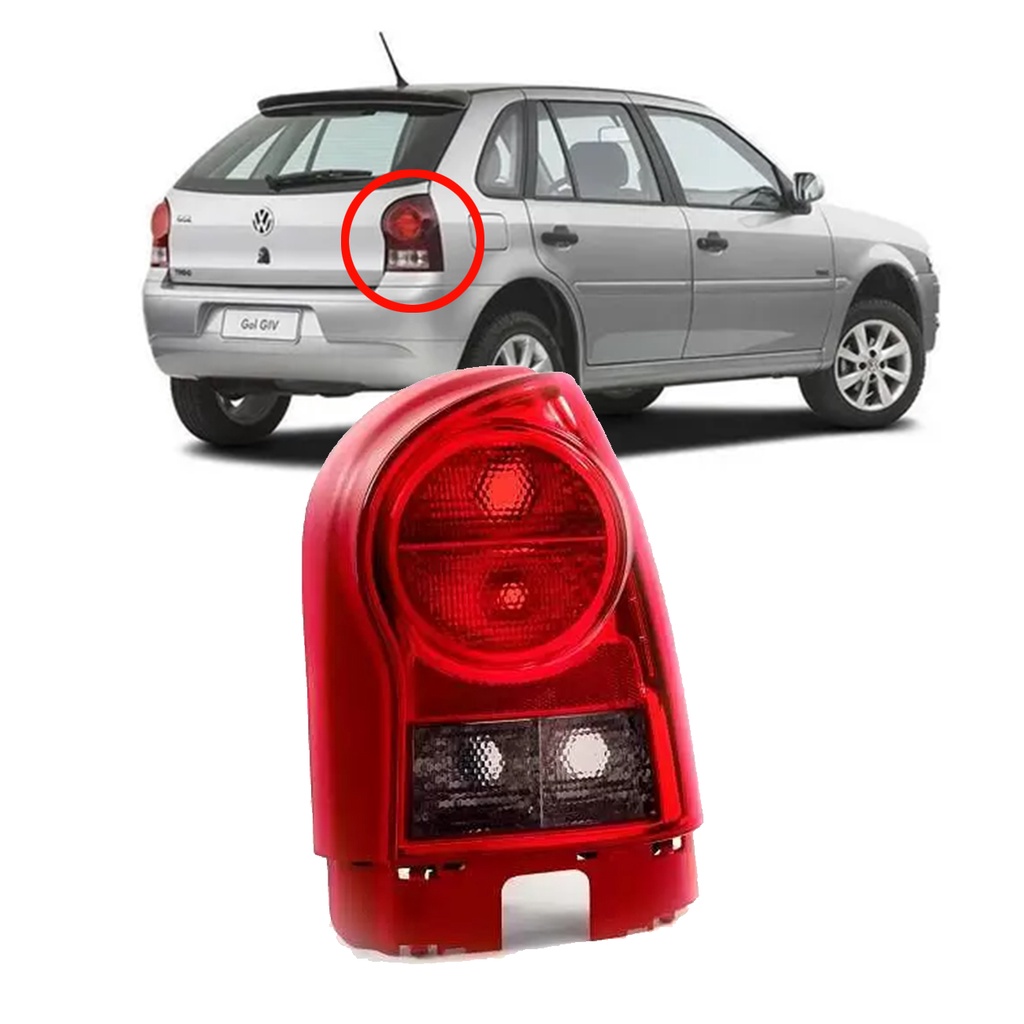 Lanterna Traseira Gol G4 2011 2012 2013 2014 Re Fume Aba Vermelha