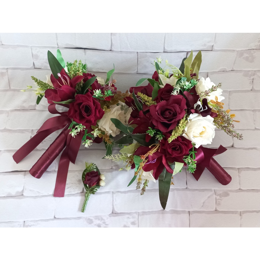 Buque de Noiva Vermelho Marsala: Onde Comprar | BuscaProdutos