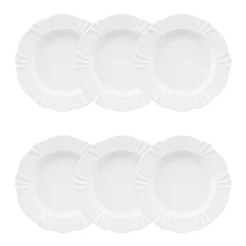 Conjunto de 6 Pratos Fundos 24cm Soleil White