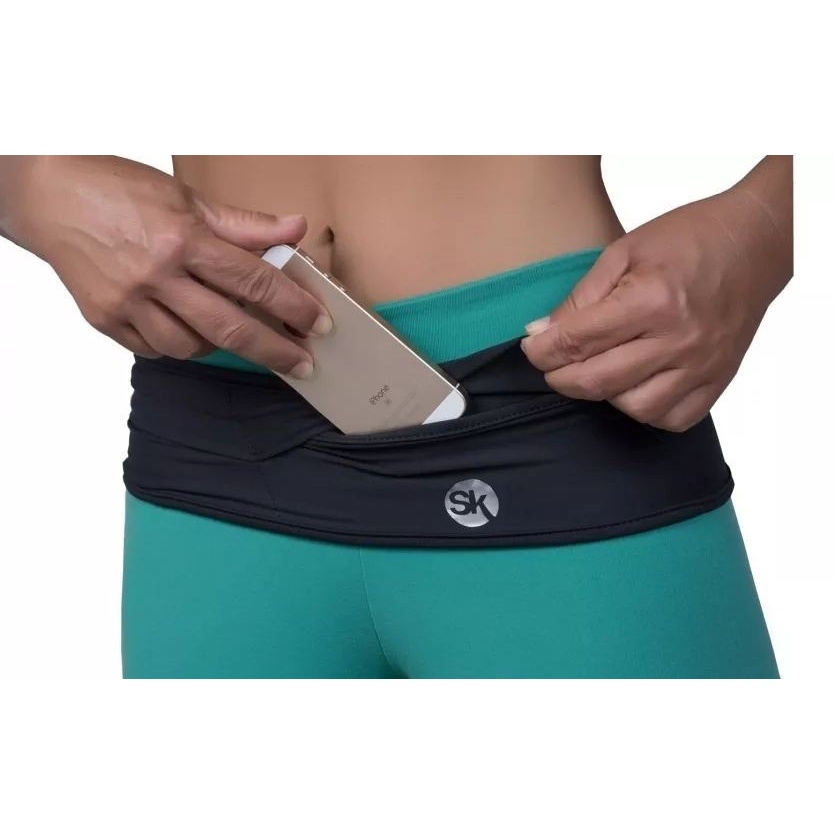 Cinto De Lycra Running Belt Preto Skyhill Escorrega o Preço
