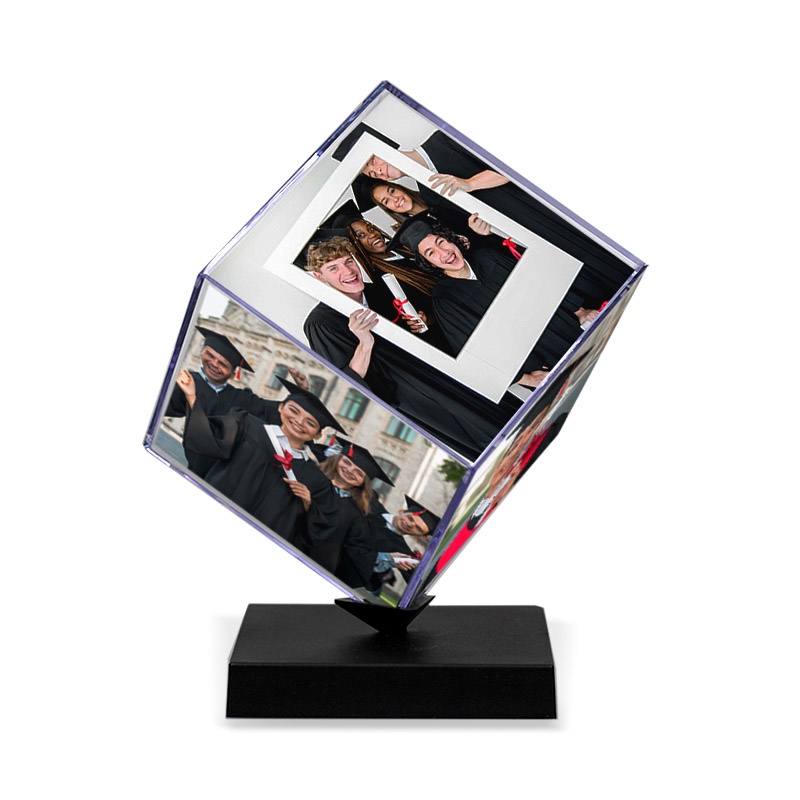 Foto Cubo Giratório de Acrílico Grande 9x9cm [Sem fotos] em Oferta na Shopee