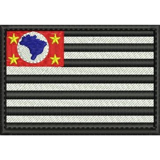 PATCH BORDADO BANDEIRA ESTADO DE SÃO PAULO Com carrapicho