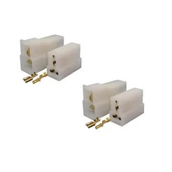 Kit Com 2 Conector 2 Vias Macho E Femea Com Terminal