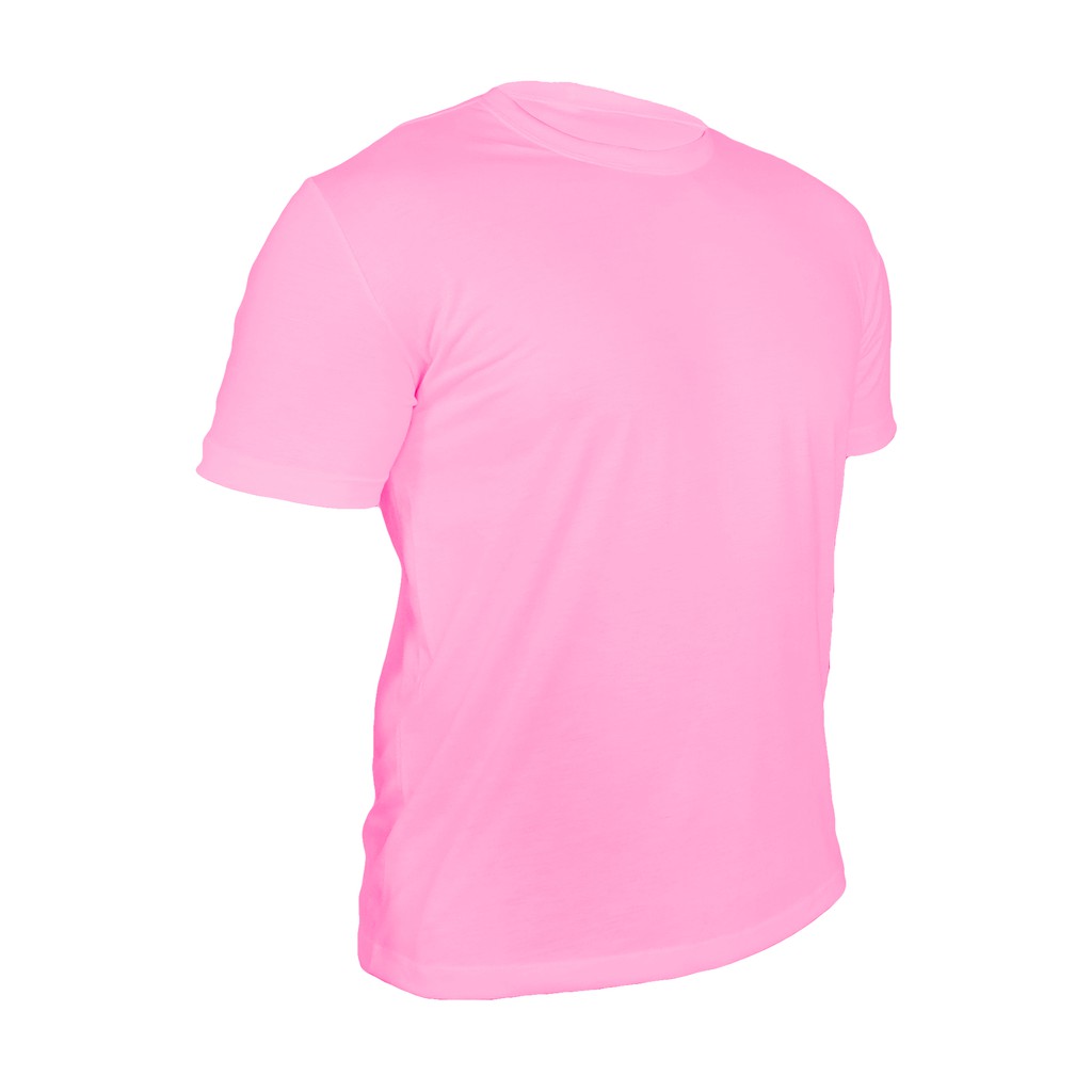 Camiseta 100% Poliéster Anti Pilling Rosa Bebê Masculina em Oferta na Shopee