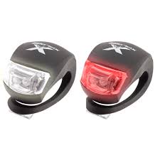 Kit 2 Lanternas De Segurança Bicicleta Led Farol Bike Par Dianteira branca Traseira Vermelha em Oferta na Shopee