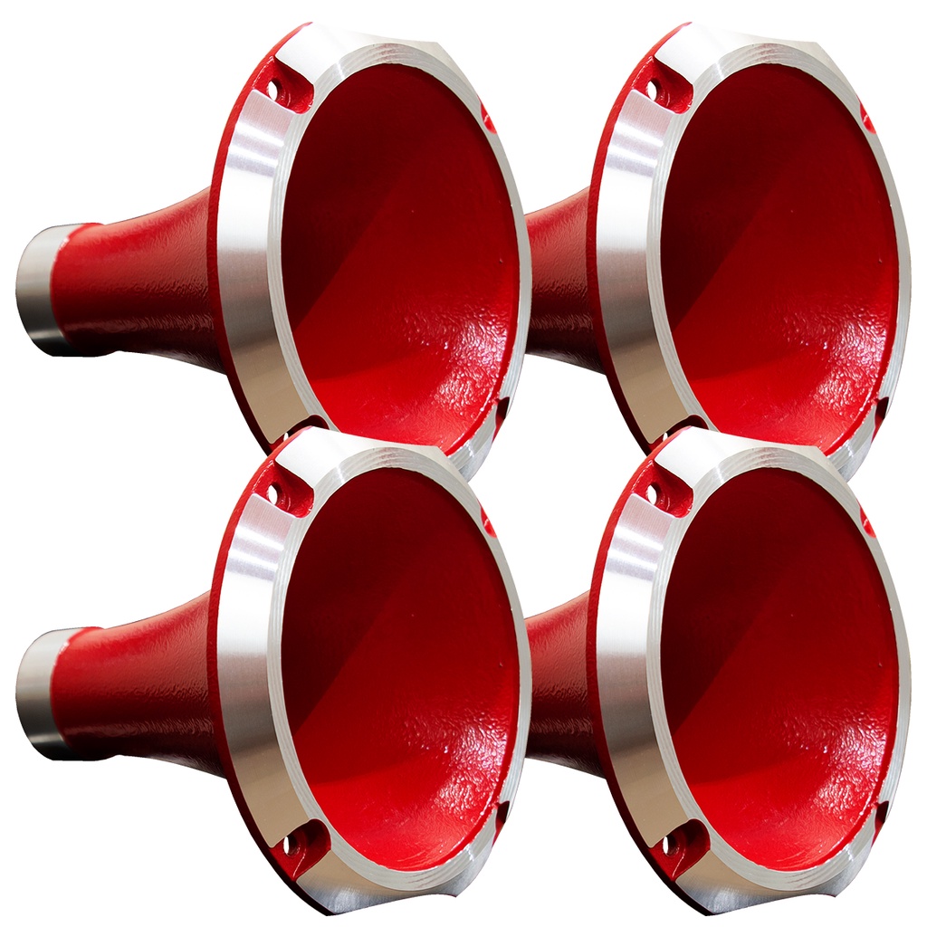 Kit 4 Corneta Boca Cone Rosca Alumínio Jarrão Caneca Vermelho