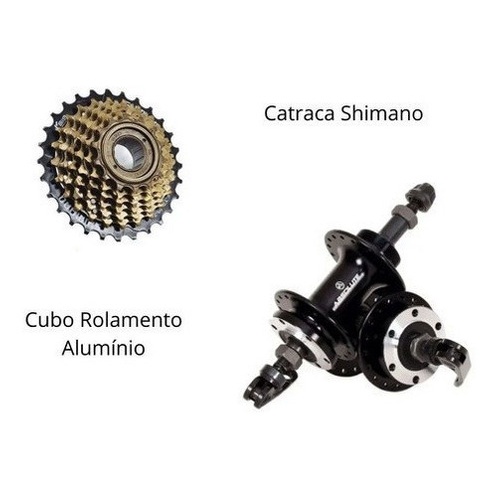 Kit Shimano 7v Catraca 14-28 Cubo Alumínio Gts Bicicleta Mtb em Oferta na Shopee