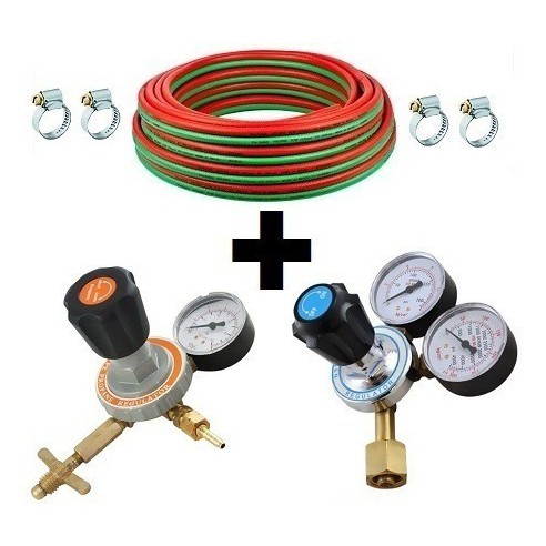 Kit Manômetro Regulador De Pressão Oxigênio E Glp +mangueira