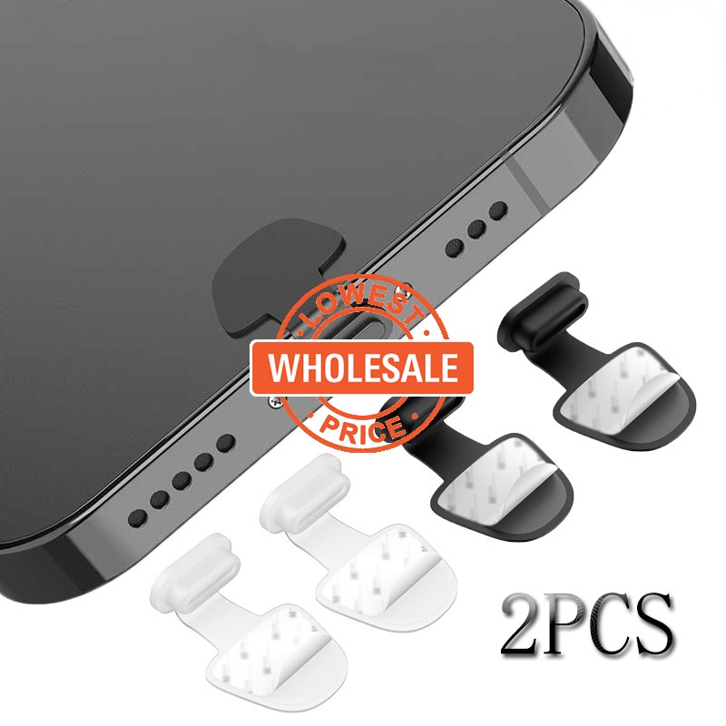 [2Pcs Porta De Carregamento De Telefone De Silicone/USB Tipo C Tampa De Plug De À Prova De Pó/Protetora Integrada