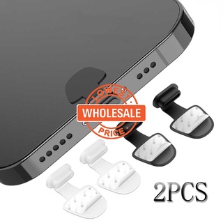 [2Pcs Porta De Carregamento De Telefone De Silicone/USB Tipo C Tampa De Plug De À Prova De Pó/Protetora Integrada