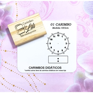 Carimbo Relógio didático - carimbos didáticos - carimbos relógios (DIGITAL) em Oferta na Shopee