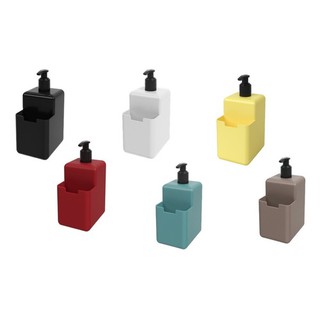 Dispenser Detergente com Porta Esponja Coza Single 500ml Colorido - Utensílios de Cozinha Porta Detergente várias cores
