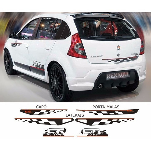 Kit Adesivos Tuning - Renault Sandero Gt Line 6 Peças 08 09/