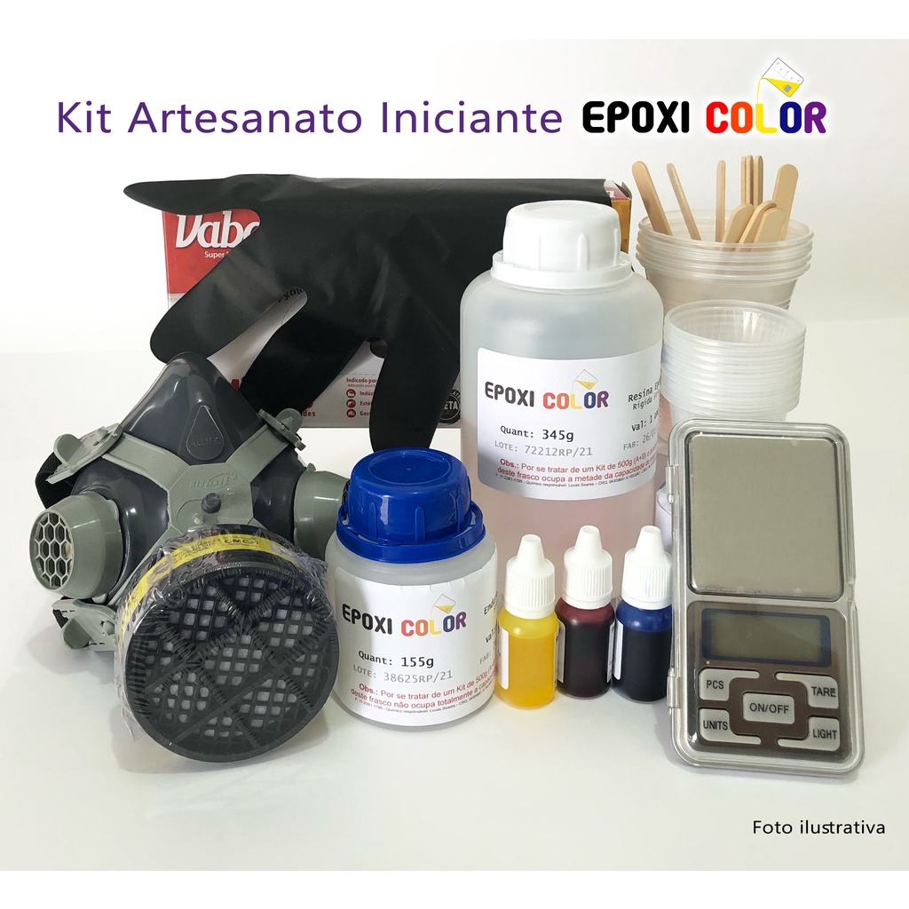 Kit Artesanato Iniciante Resina Epóxi Epoxi Color Shopee Brasil