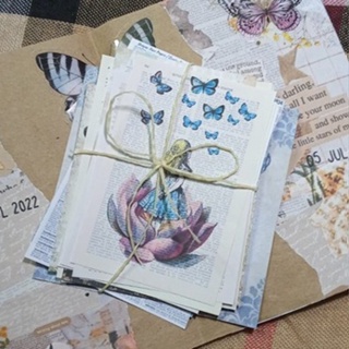 kit 22pcs - vintage - borboletas - journal - scrapbook - colagens em Oferta na Shopee