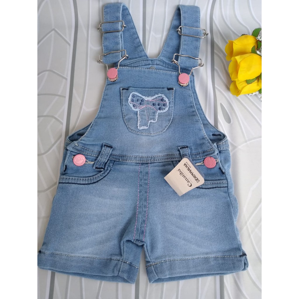 Macacao Jeans Infantil Barato Online