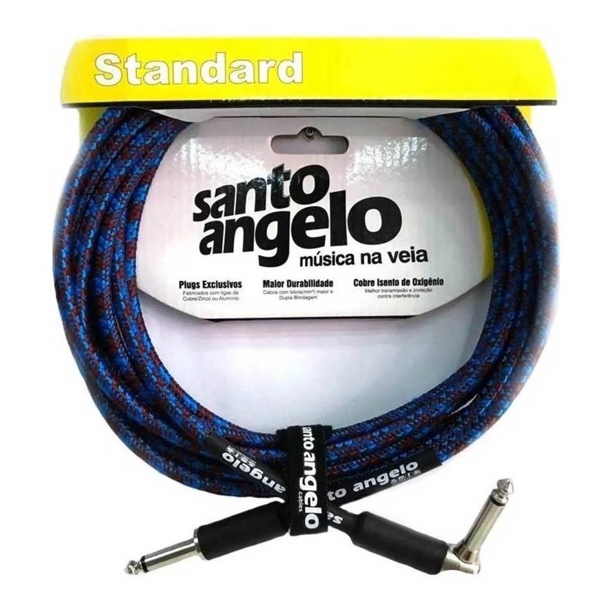 Cabo Guitarra Violao Santo Angelo P10 Textil 4,57 M Plug L