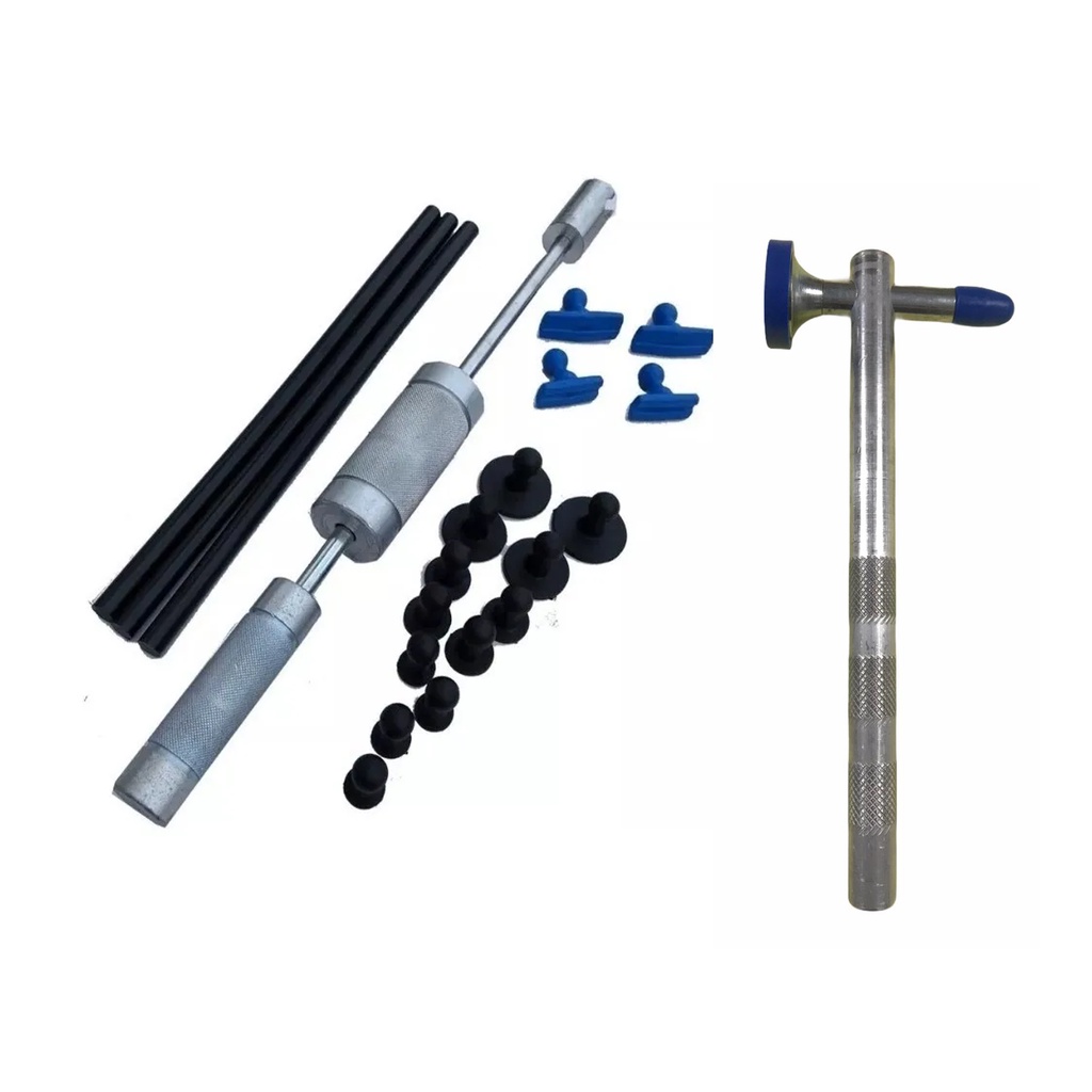 Kit para desamassar lataria Martelinho Ouro - Repuxadeira Pesada  + Ventosa + Martelinho de Alumínio