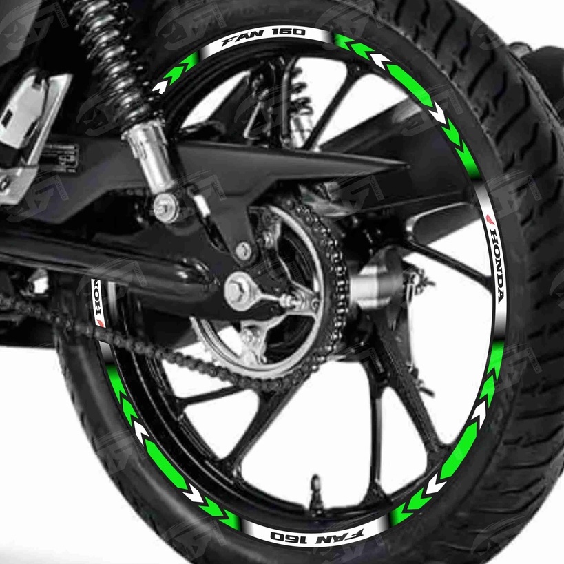 Adesivo Friso Refletivo Roda Moto Honda Fan 160 150 125 M01 verde em Oferta na Shopee