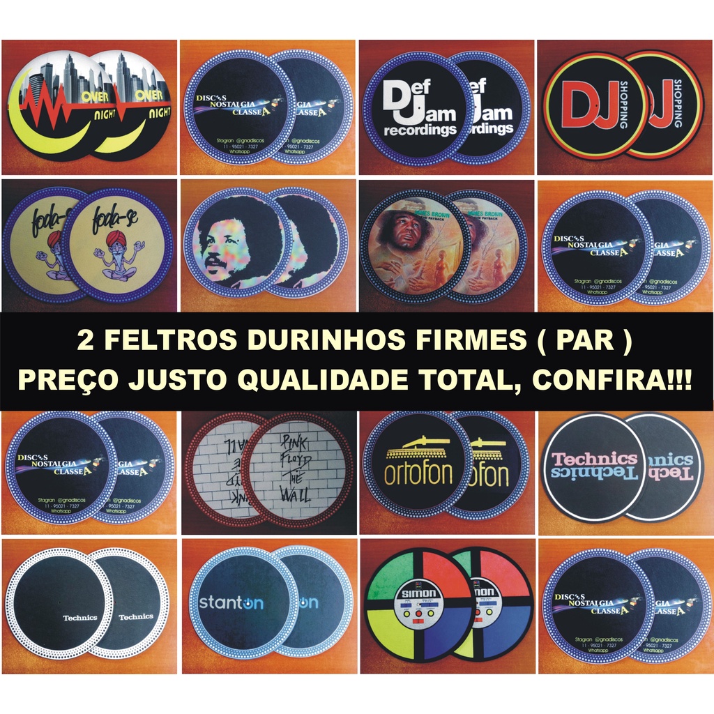 1 feltro super macio próprio para toca disco tapete fino gna