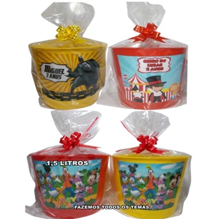 Kit 20 Unid. Balde De Pipoca Personalizado Tamanho Grande C/Embalagem (Fazemos Todos os Temas) em Oferta na Shopee