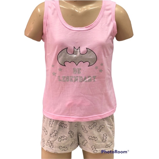 Baby dool feminino infantil regata infantil verão herói batgirl unicórnio mulher maravilha Snoopy lhama stich de malha algodão regata
