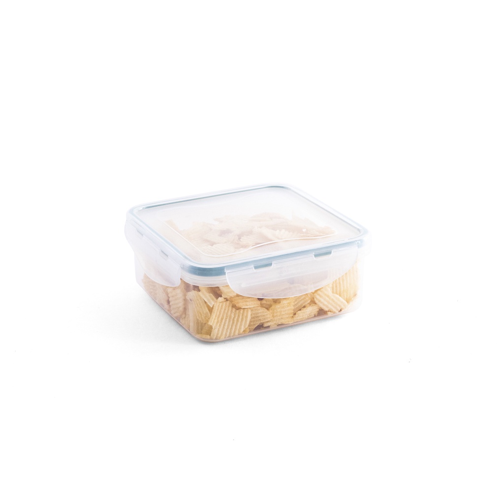 Pote hermético de plástico transparente quadrado - Oikos - Home & Living