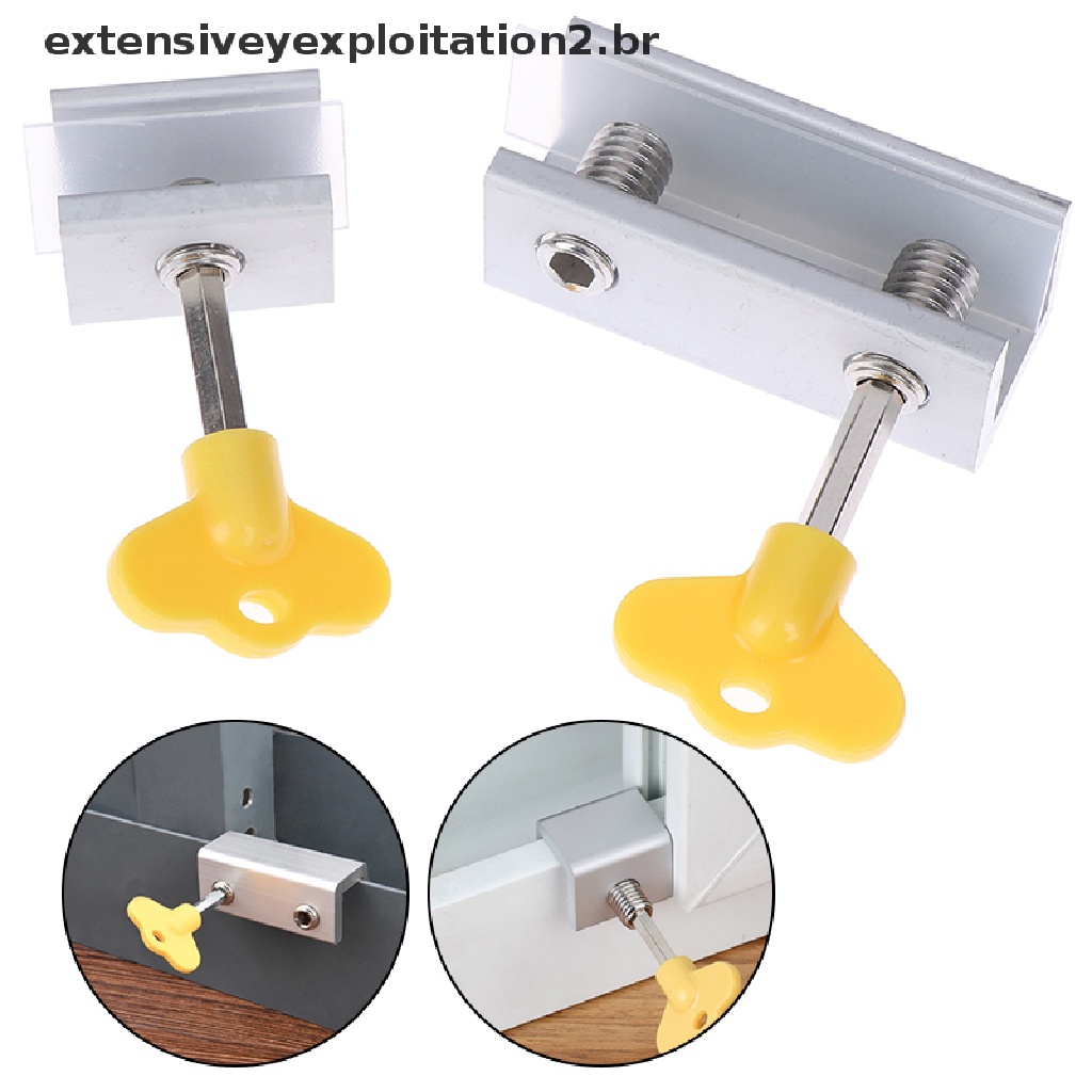 Trava De Janela De Porta Restaurador Alumínio Para Segurança De Criança